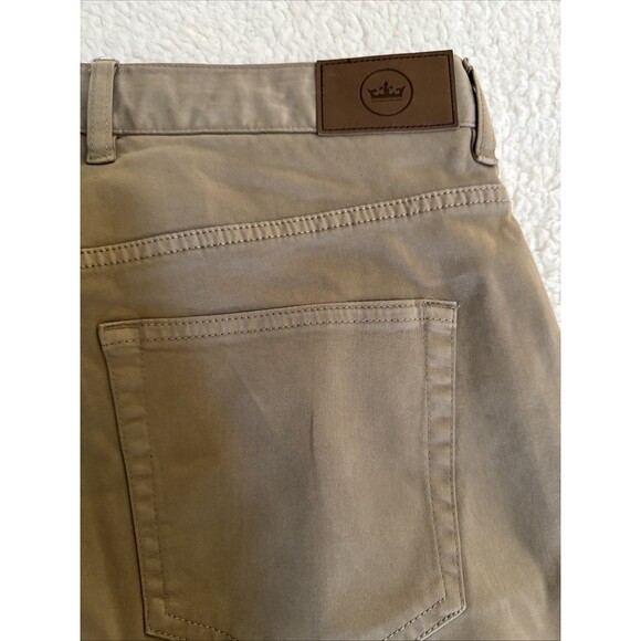 Peter Millar Men's Ultimate Sateen Five-Pocket Pant Khaki Gray Size34/25.5 - Picture 9 of 10